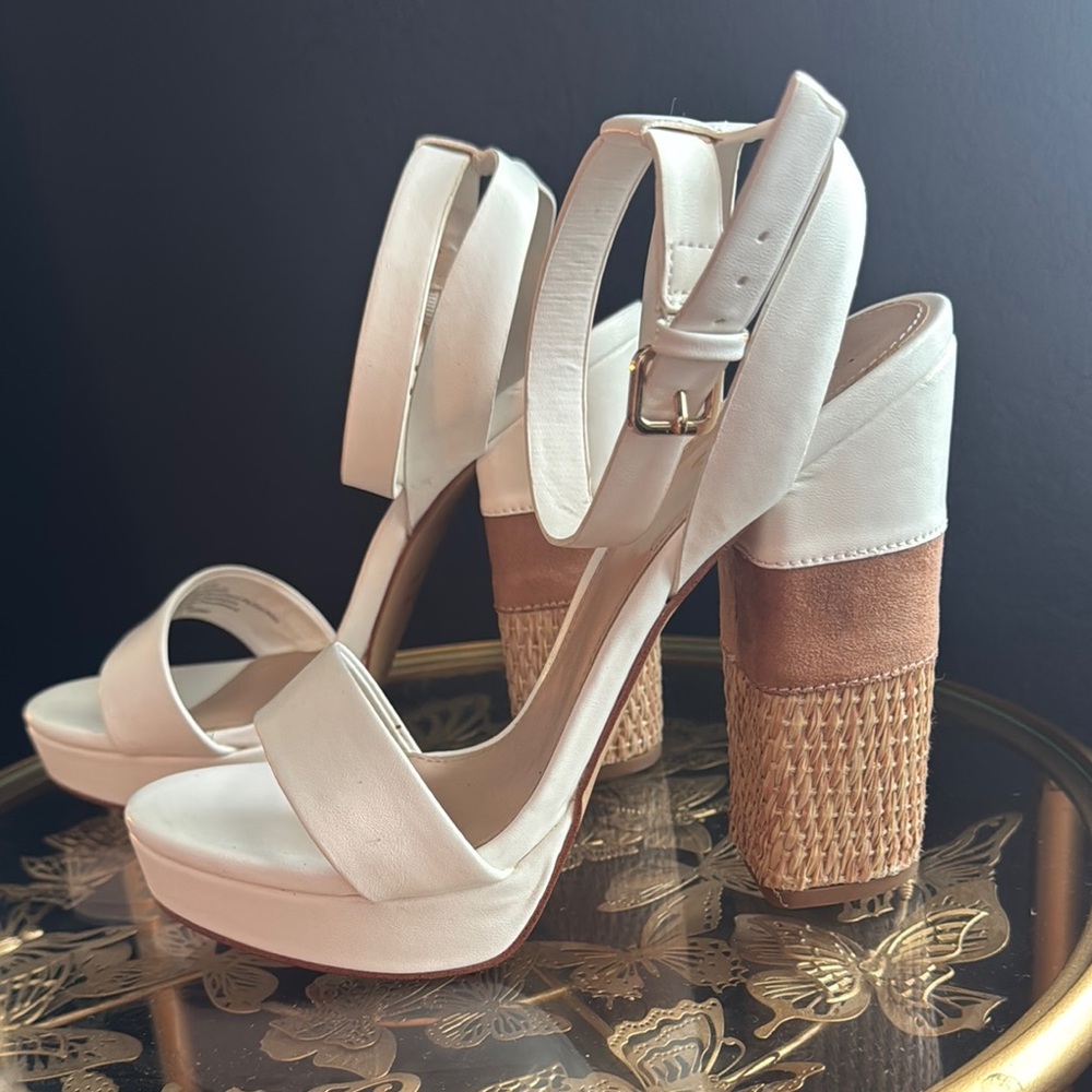 Aldo White Platform Heels